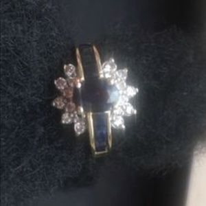 14K Gold with Sapphires and Diamonds